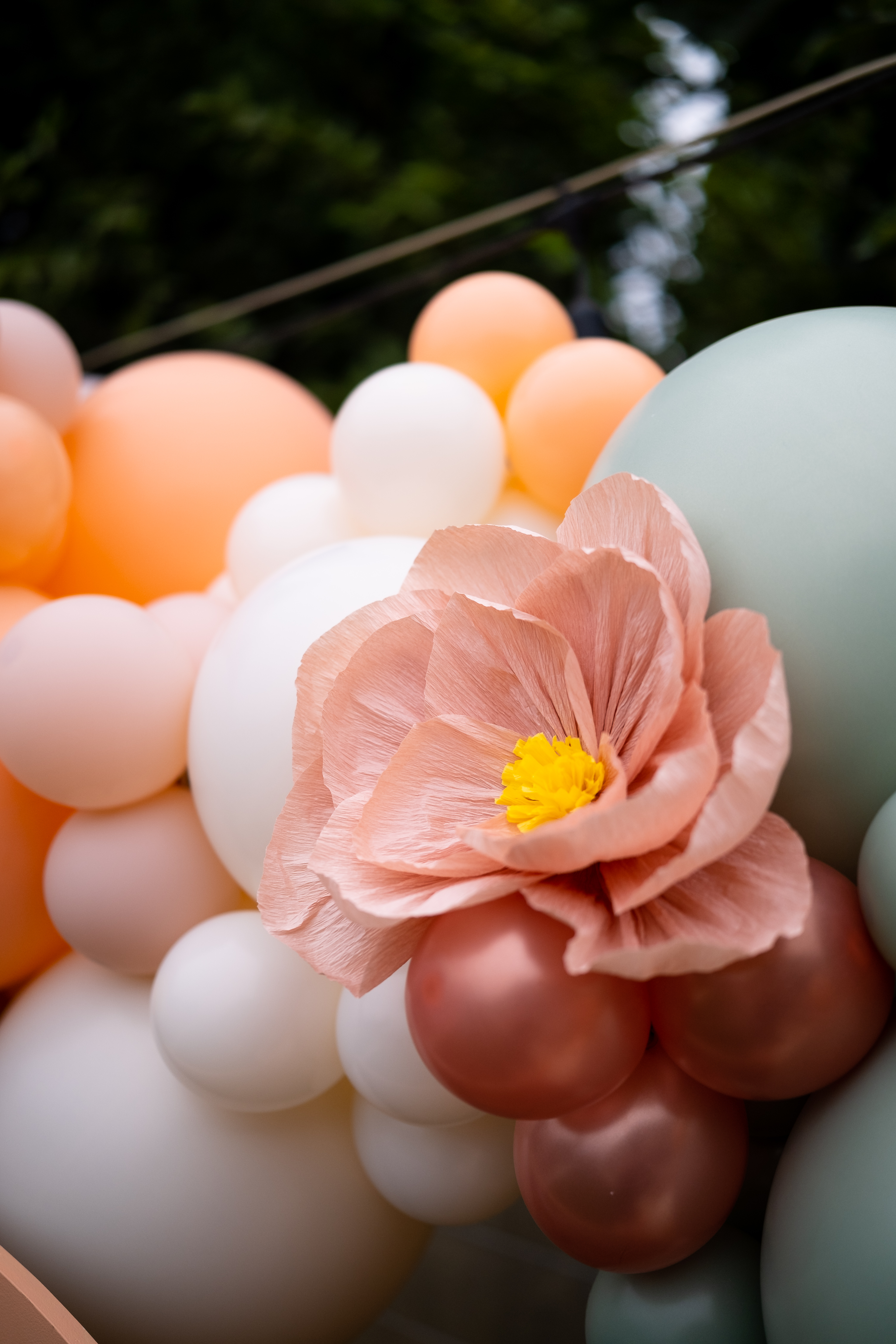 A whimsical balloon installation for a kids party